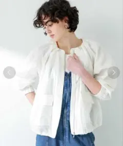 美品☆アーバンリサーチ SONNY LABEL ノーカラーギャザーブルゾン