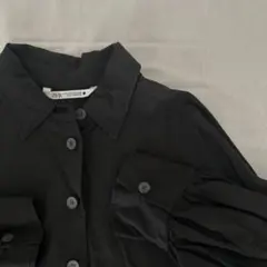 ZARA ブラック 長袖シャツ
