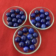 ラピスラズリ 丸玉 36粒 1.2mm 穴あき
