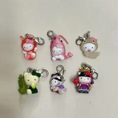 ご当地キティ ファスナーマスコット 4点セット 根付 レトロ レア