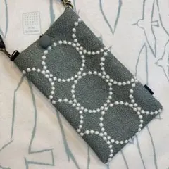 322ミナペルホネン　タンバリン両面　スマホポーチorショルダー