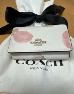 【Yumi様専用】COACH 花柄キーケース ホワイト/ピンク
