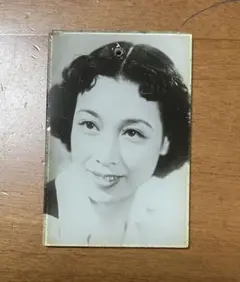 ［希少］昭和レトロ アンティーク ミニ鏡　ヴィンテージ ミラー 淡島千景