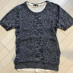 メンズレディースどちらでも半袖ニットのサムネイル