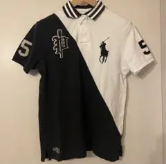 ラルフローレン ビッグポニー ポロシャツ ブラック×ホワイト