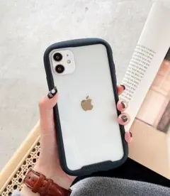 お勧め！　iPhone 11ケース 型 クリア　 ブラック　03