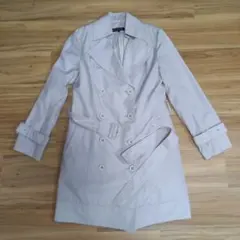 reflect ライトグレー ダブルブレスト トレンチコート