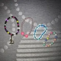 カラフルビーズ ♡ブレスレット♡5本セット ハンドメイド