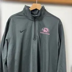 NIKE カレッジ ドライ ハーフジップ US古着 刺繍ロゴ プルオー