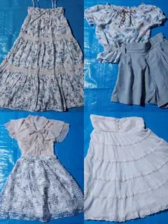 水色系夏服セット6点