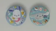 サンリオキャラクターズ刺繍缶バッジ2セットシナモンポチャッコ