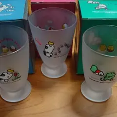 【最終価格】レトロミスド・グラス3点セット