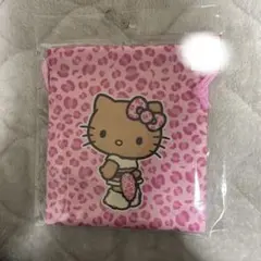 ハローキティ　日焼けキティ　ヒョウ柄　　巾着　S　ピンク