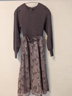 最終お値下げ【美品】PROPORTION 長袖 レースドッキングワンピース