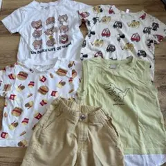 男の子　半袖　夏　Tシャツ　ブリーズ　パンツ　まとめ　セット　プティマイン