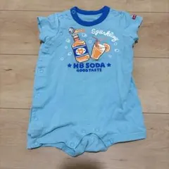 ホットビスケッツ　ロンパース 水色　80