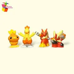 進化セット】ポケモン 指人形 アチャモ ワカシャモ バシャーモ 4体