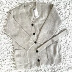 新品タグ付　GUボーイフレンドカーディガン　M ベージュ