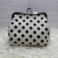 がま口ポーチ[M]‹水玉ラメ›‹ハンドメイド›