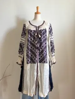 VITA KIN ウクライナ刺繍リネンワンピ/アパルトモン/民族衣装/ドゥロワーのサムネイル