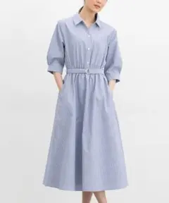 Honeys ６分袖シャツワンピース　Mサイズ