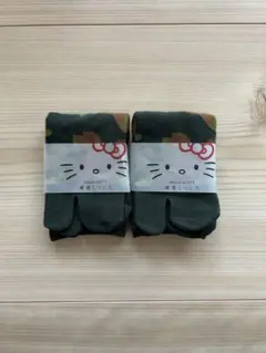 ハローキティ 健康くつした 迷彩柄 23-25cm