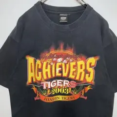 阪神タイガース Tシャツ 優勝記念　サイズML デカロゴ　野球　2003 古着