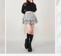 ランダムフリルミニスカート Darich ダーリッチフレア グレー FS