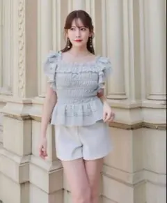 herlipto La Plage Peplum Top mint Mサイズ - メルカリ