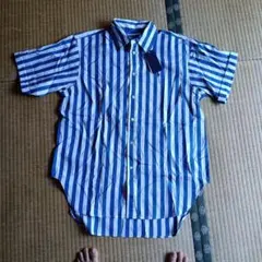 Polo by Ralph Lauren 半袖シャツ S 青白ストライプ