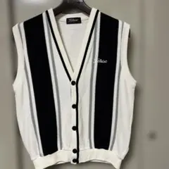 ゴルフウェア Titleist ストライプ カーディガンベスト M