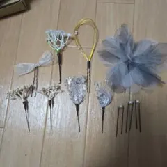 ヘアピンセット 11個 水引 パールピン【ウェディング、和装、卒業式】