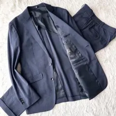 美品✨Mackintosh トロッター バーズアイ スーツ ナンバーゼロ L 紺