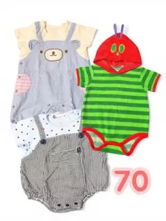70 ロンパース はらぺこあおむし　くま　星