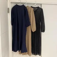 ♯まとめ売り♯ロングワンピース3枚セット新品と美品ワンピS〜Mサイズ
