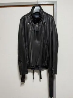 ミハラヤスヒロ　黒　レザーシングルライダースジャケット ミハラヤスヒロ ライダースジャケット レザージャケット 人気