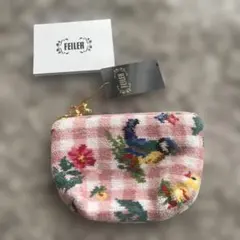 フェイラーハイジチェック舟型ポーチ