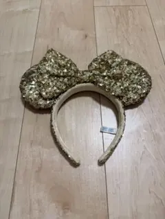 ディズニー ミニーマウス ゴールドカチューシャ