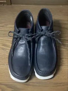 クラークス clarks ワラビーブーツ ゴアテックス 紺 UK8 26,5cm