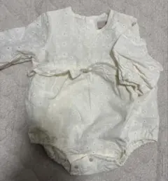 petit main プティマイン ロンパース 春 女の子 長袖 80cm