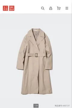UNIQLO ベージュ ロングトレンチコート