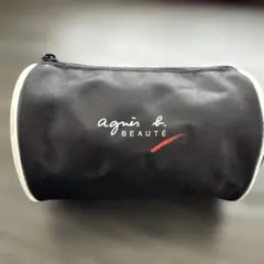 agnes b. BEAUTE ポーチ 円筒型 ブラック
