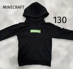 子供用　MINECRAFT パーカー　生地薄い　黒　130cm マイクラ