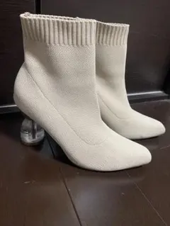 ランダ ソフトクリア ウッドヒール ソックスブーツ M サイズ