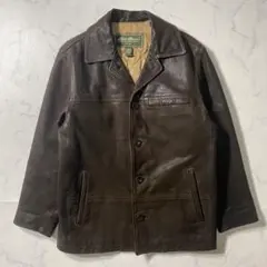 【美品】エディーバウアー　レザージャケット　L相当　カーコート　90s〜00s