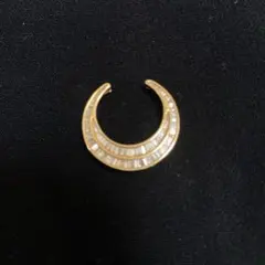 K18 YG ブラウンダイヤモンド　馬蹄型ペンダントトップ