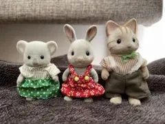 シルバニアファミリー 人形3体セット　コアラ　うさぎ　ねこ