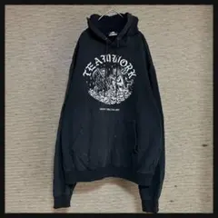 【ドクロ】パーカー　死神　黒　悪魔　デーモン　デカプリント　モンスター45