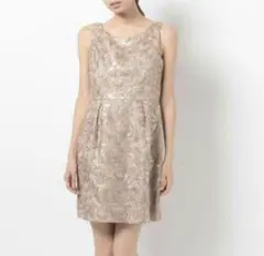 極美品　グレース クラス 刺繍チュール　ドレス　ワンピ　ノースリーブ