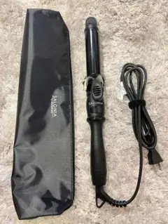 SALONIA カールヘアアイロン 32mm ブラック 収納ケース付き